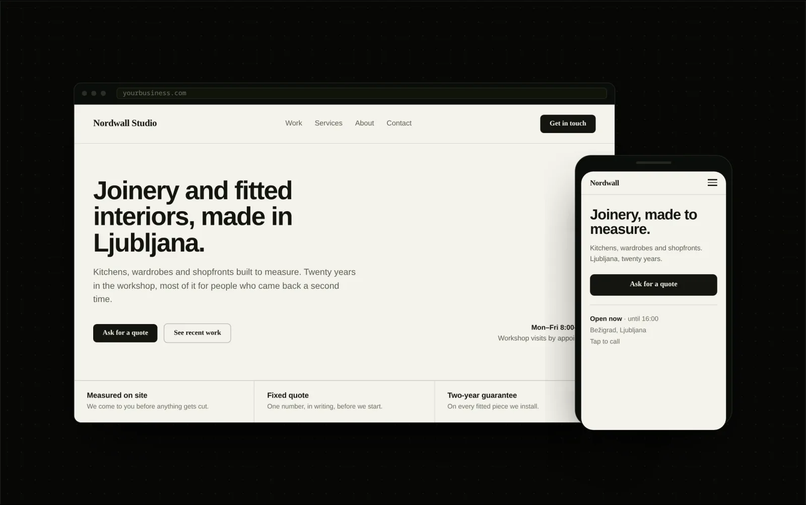 Websites demo preview